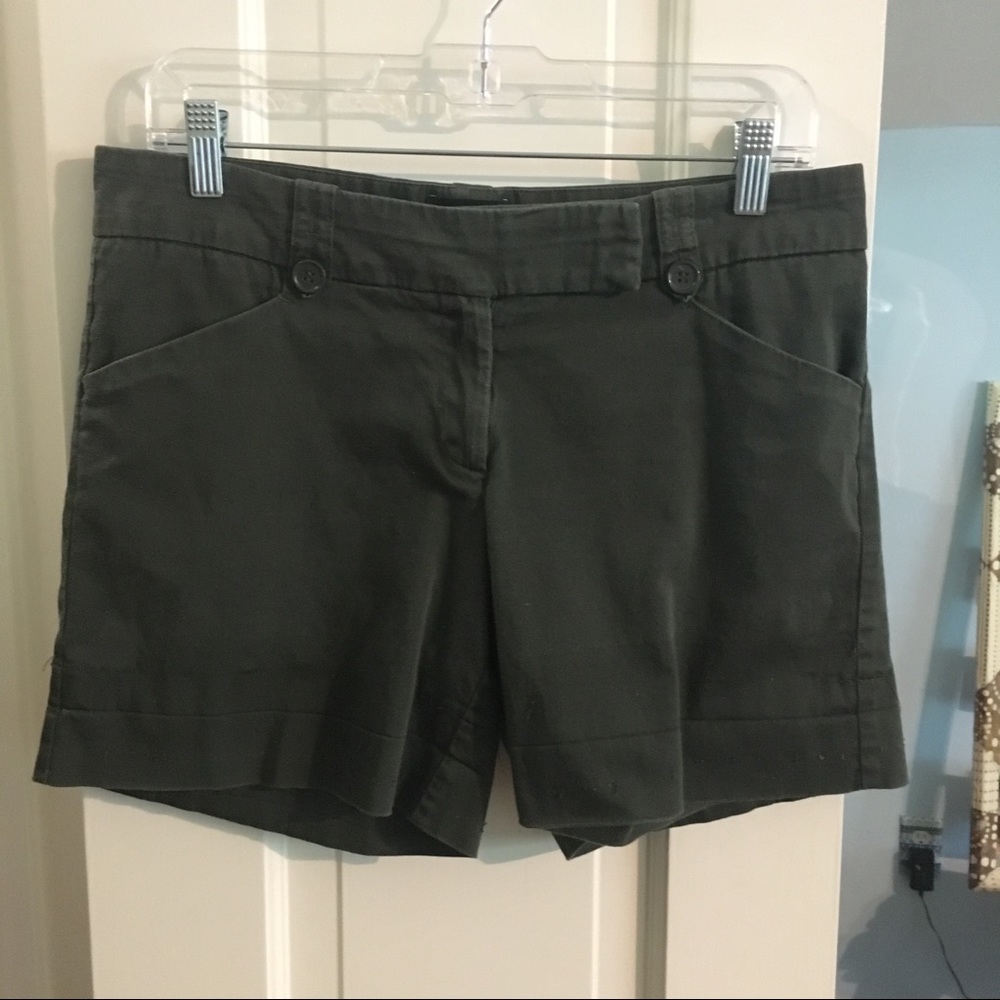 Olive Army Green Shorts With Pockets